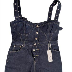 Tobi Denim Jumpsuit Shorts